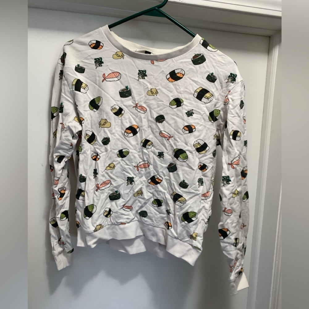 Sushi print crewneck